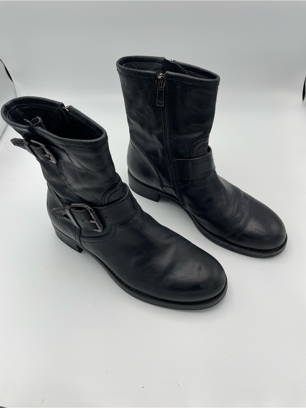 Alberto Fermani Black Leather Ankle Boots